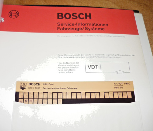 Bosch microfiche nsu - ,