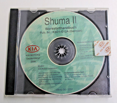 Kia shuma werkstatthandbuch - shuma, ii