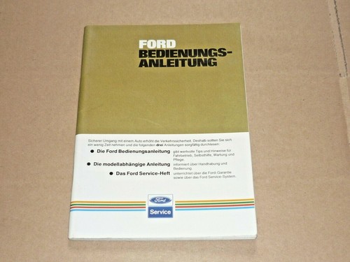 Ford 1984 betriebsanleitung - 1984,