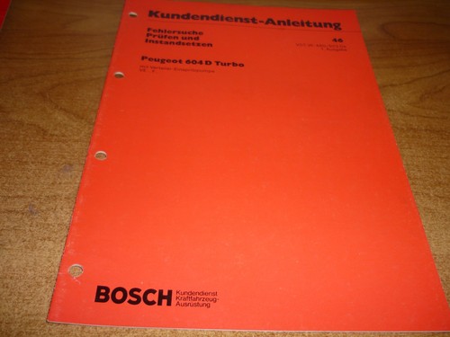 Bosch kundendienstunterlage - bosch,
